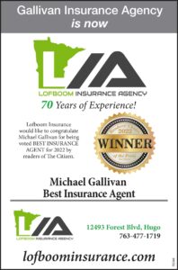 Voted “Best Insurance Agent” and “Best Insurance Agency” in Hugo by the readers of the Citizen Newspaper for 2022